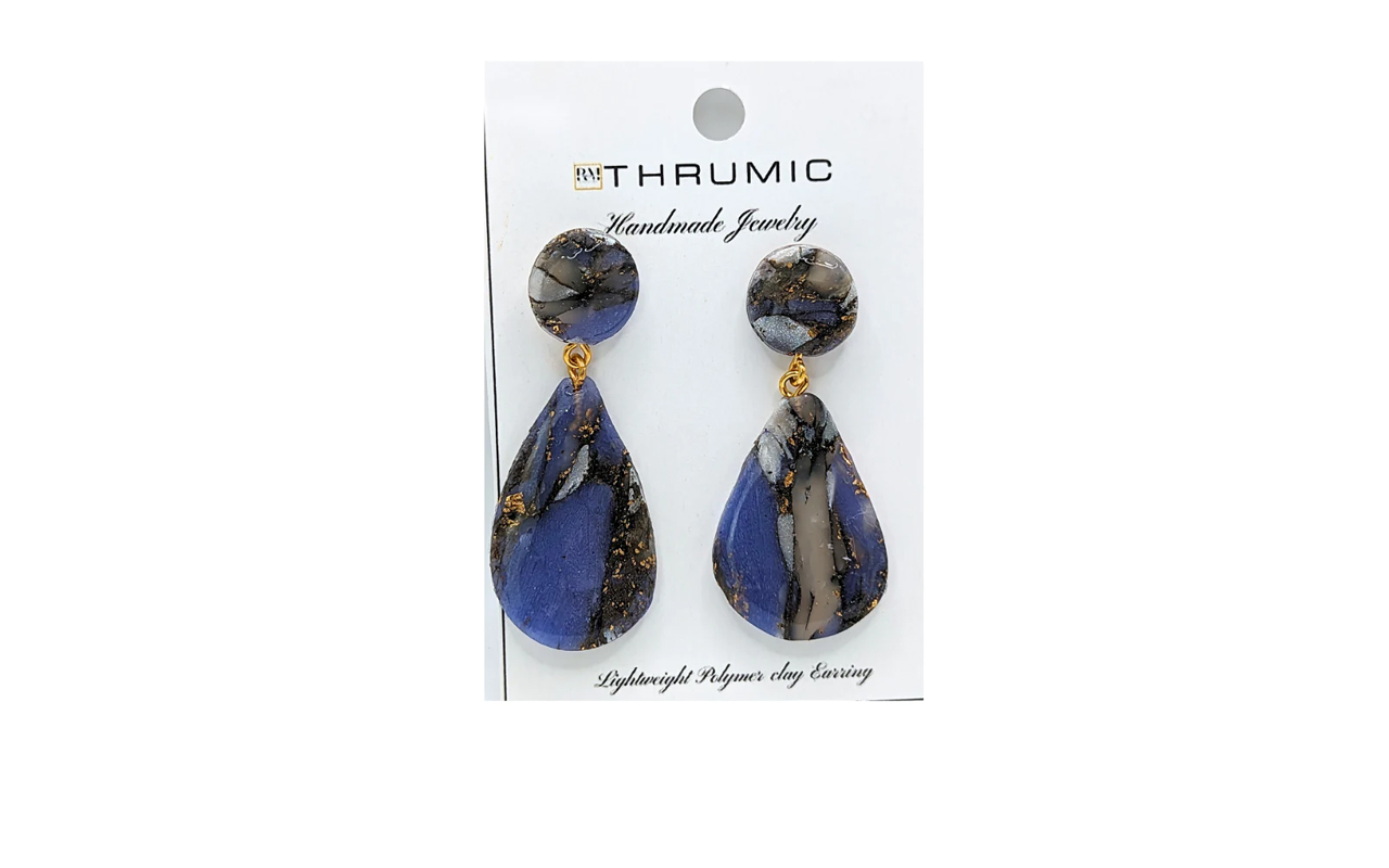 Blue Marble Earrings