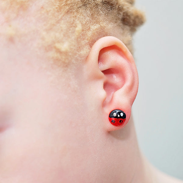 Mini Ladybug Studs